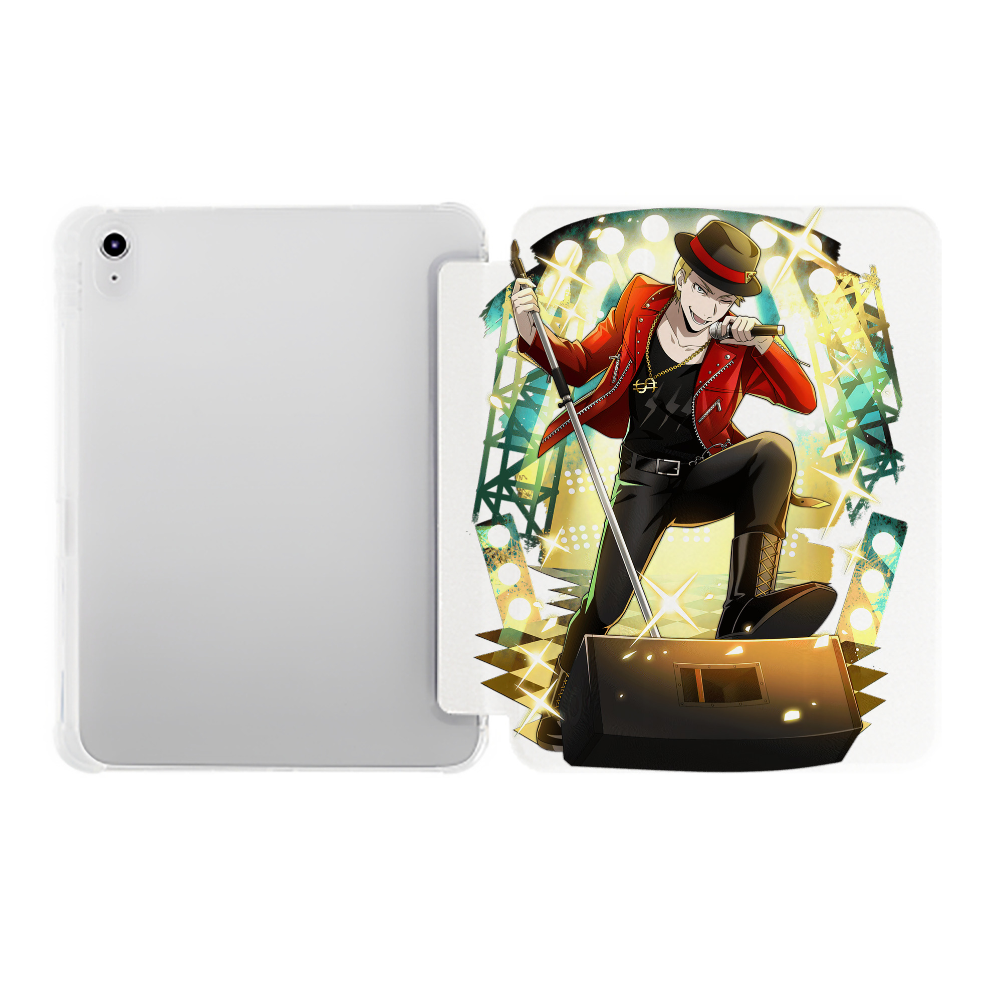 （画像用） 文豪ストレイドッグス Bungo Stray Dogs IPad ケース ペン収納付き 三つ折りスタンド PUレザー×シリコン 対応機種9.5/10.5/10.9インチ